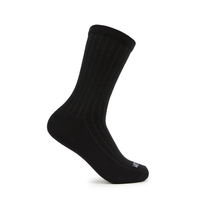slide 3 of 8, Women's Fruit of the Loom Cotton Comfort 3pk Crew Socks - Black/Gray 4-10: Recycled Cotton, Midweight, No Cuff, 3 ct
