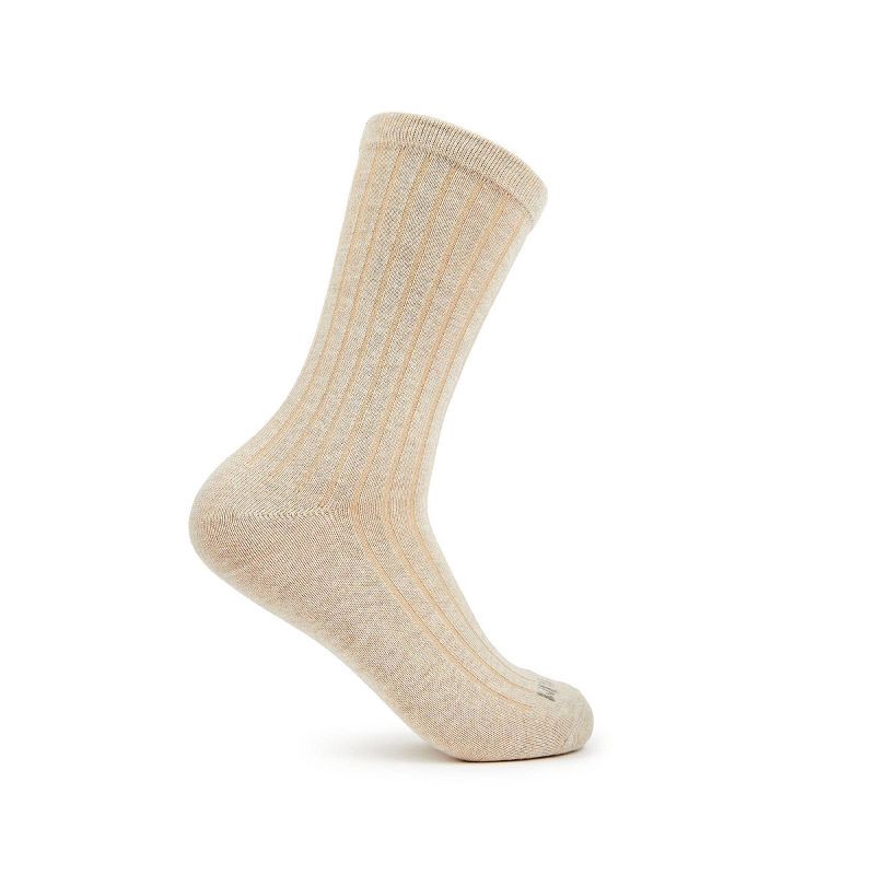 slide 2 of 8, Women's Fruit of the Loom Cotton Comfort 3pk Crew Socks - Neutral 4-10: Recycled Cotton, Midweight, Solid Pattern, 3 ct