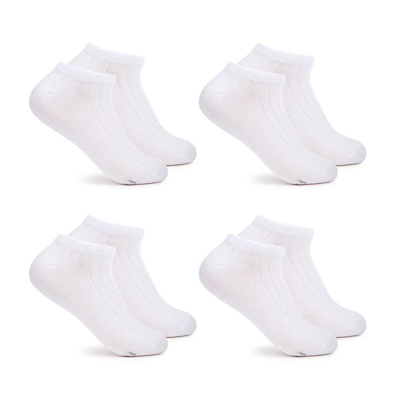 slide 3 of 6, Women's Fruit of the Loom Cotton Comfort 4pk No Show Socks - White 4-10, 4 ct