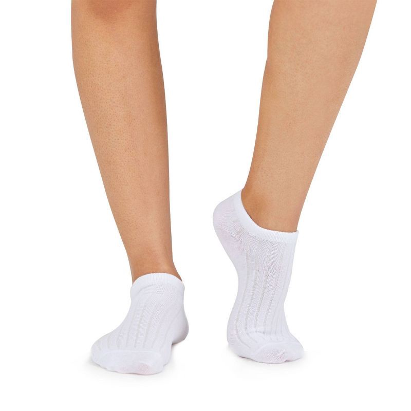 slide 12 of 12, Women's Fruit of the Loom Cotton Comfort 4pk No Show Socks - White 4-10, 4 ct