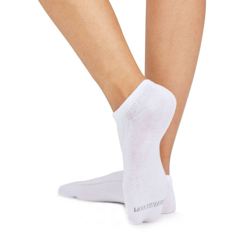 slide 10 of 12, Women's Fruit of the Loom Cotton Comfort 4pk No Show Socks - White 4-10, 4 ct