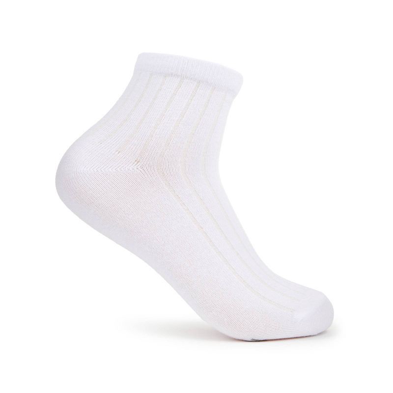 slide 2 of 7, Women's Fruit of the Loom Cotton Comfort 4pk Ankle Socks - White 4-10, 4 ct