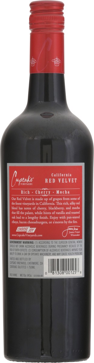 slide 8 of 11, Cupcake Vineyards California Red Velvet 750 ml, 750 ml