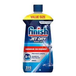 Finish Jet-Dry Rinse Aid Dishwasher Rinse and Drying Agent - 32oz: Plastic Bottle, Liquid, Kitchen Appliance
