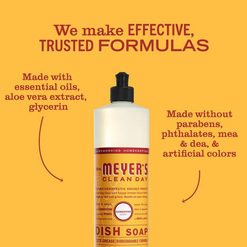 slide 4 of 7, Mrs. Meyer's Clean Day Dish Soap - Clementine - 16 fl oz, 16 fl oz