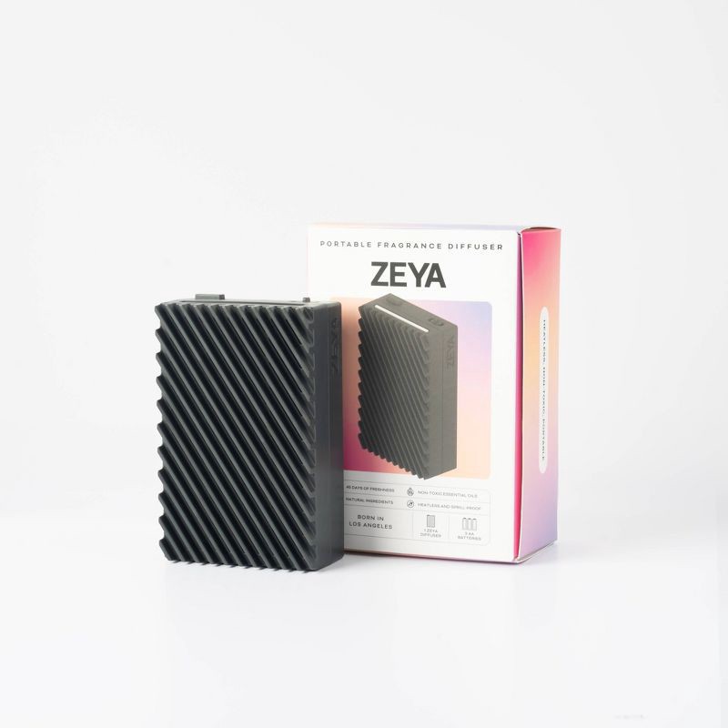 slide 1 of 6, ZEYA Portable Fragrance Diffuser Starter Kit - Black: Electric Aromatherapy Diffuser, Battery Powered, Grapefruit Scent, 1 ct