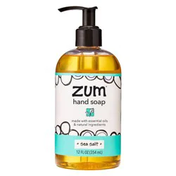 Zum Sea Salt Liquid Hand Soap - 12 fl oz: Plastic Bottle, Paraben-Free, Sulfate-Free, Gluten-Free, Scented Formula