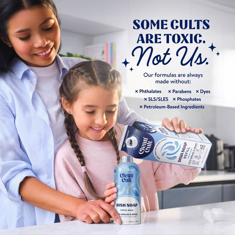 slide 5 of 8, Cleancult Liquid Dish Soap Refill - Fresh Rain - 32 fl oz, 32 fl oz