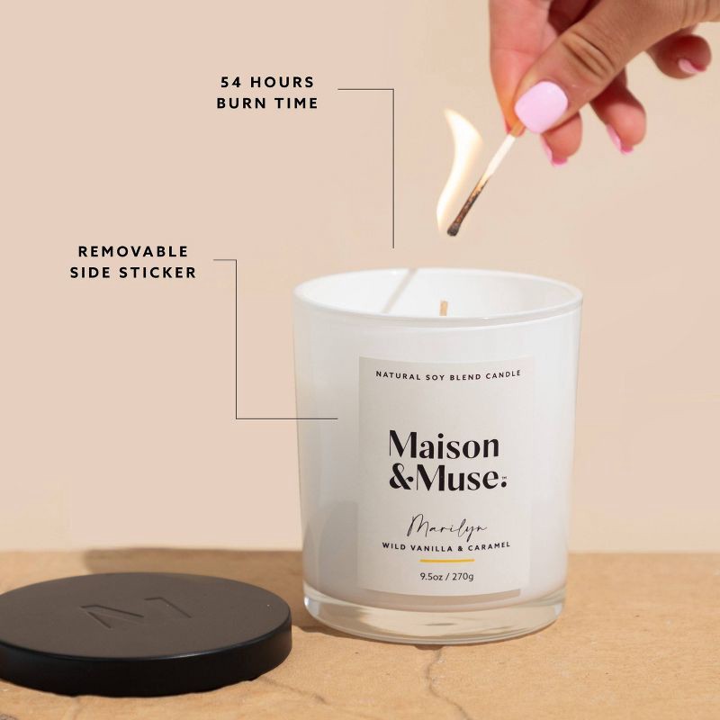 slide 3 of 6, Maison&Muse Scented Candle - Wild Vanilla & Caramel (Marilyn) - 9.5oz, 9.5 oz