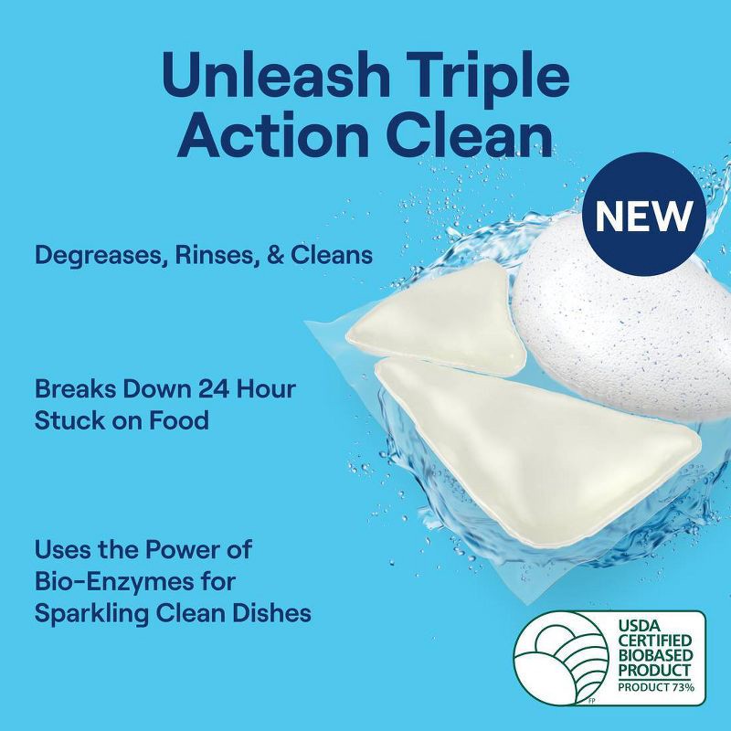 slide 4 of 7, Seventh Generation Triple Action Clean Dishwasher Detergent Packets - 38ct, 38 ct