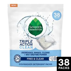 Seventh Generation Triple Action Clean Dishwasher Detergent Packets - 38ct