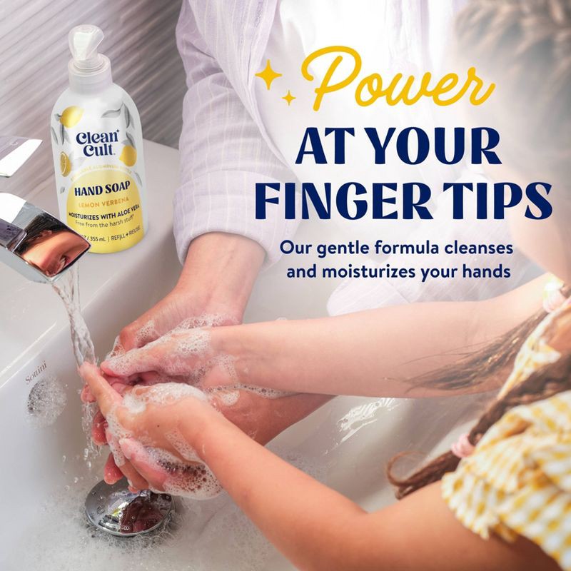 slide 2 of 8, Cleancult Liquid Hand Soap - Refillable Aluminum Bottle - Lemon Verbena - 12 fl oz, 12 fl oz