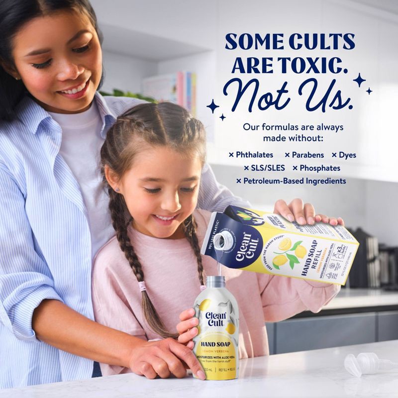 slide 4 of 8, Cleancult Liquid Hand Soap - Refillable Aluminum Bottle - Lemon Verbena - 12 fl oz, 12 fl oz