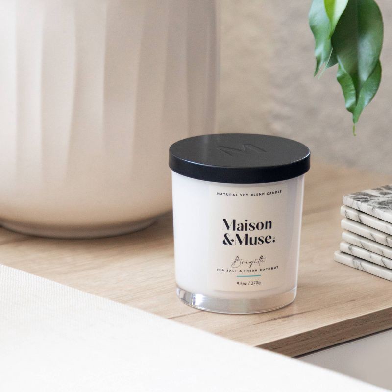 slide 4 of 6, Maison&Muse Scented Candle - Sea Salt & Fresh Coconut (Brigitte) - 9.5oz, 9.5 oz
