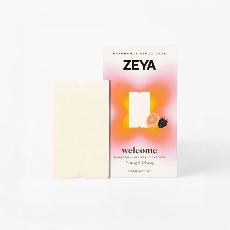 slide 3 of 3, ZEYA Fragrance Card Refill - Welcome, 1 ct