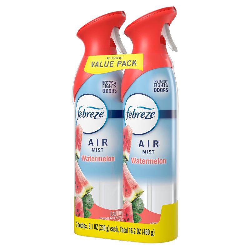 slide 9 of 10, Febreze Air Mist Odor-Fighting Air Freshener - Watermelon - 16.2oz/2ct, 17 oz, 2 ct