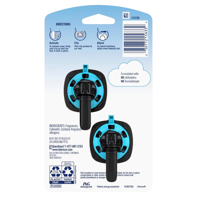 slide 12 of 12, Febreze Luxe Car Air Freshener - Tropical Blend - 0.14 fl oz/2ct, 0.14 fl oz, 2 ct