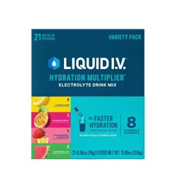 Liquid I.V. Hydration Electrolyte Powder Supplements - Variety Pack - 11.85oz/21ct