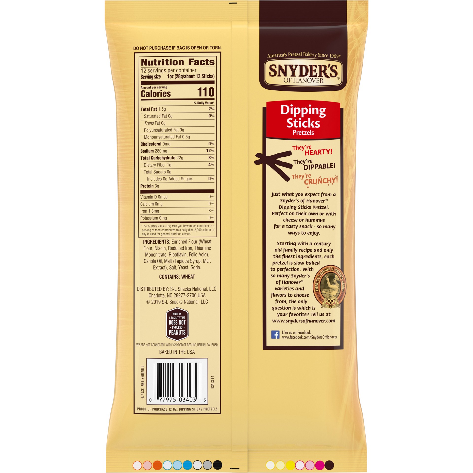 slide 3 of 5, Snyder's of Hanover, Pretzel Dipping Sticks, 12 Oz Bag, 12 oz