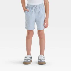 Toddler Boys' Pull-On Woven Shorts - Cat & Jack™ Gray 2T: Midweight Twill, Flexible Drawstring, 3.75" Inseam