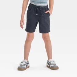 Toddler Boys' Pull-On Woven Shorts - Cat & Jack™ Charcoal Gray 2T: Midweight Twill, Flexible Drawstring
