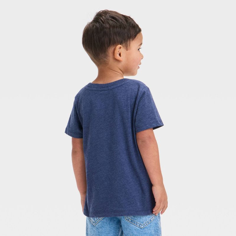 slide 2 of 3, Toddler Boys' Short Sleeve Solid T-Shirt - Cat & Jack™ Navy Blue 12M, 1 ct