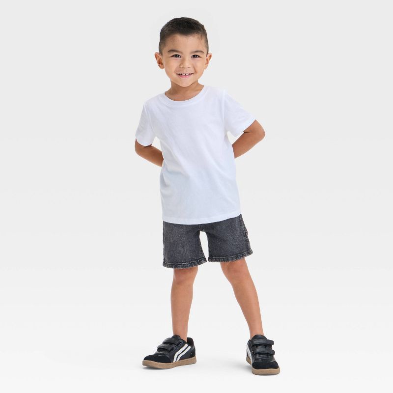 slide 3 of 3, Toddler Boys' Short Sleeve Solid T-Shirt - Cat & Jack™ White 3T, 1 ct