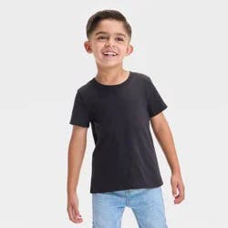 Toddler Boys' Short Sleeve Solid T-Shirt - Cat & Jack™ Black 18M