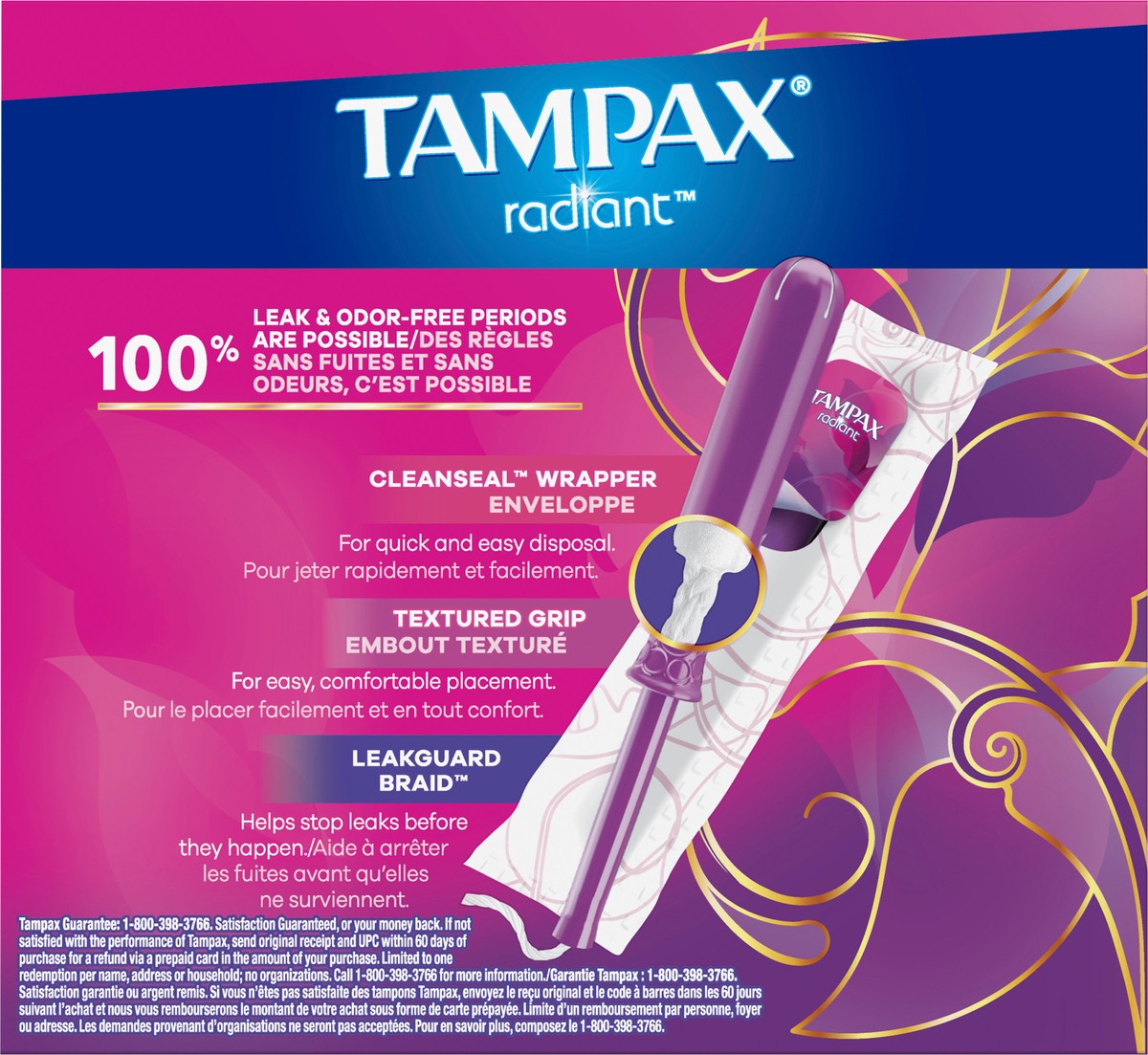 slide 2 of 3, Tampax Radiant Light and Regular Duo-Pack Tampons - 26ct, 26 ct