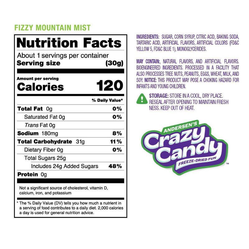 slide 4 of 5, Crazy Candy Freeze Dried Candy - Fizzy Soda - 1.1oz, 1.1 oz