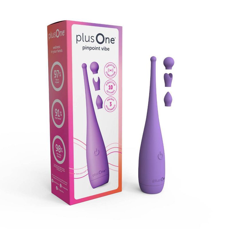 slide 1 of 11, plusOne Pinpoint Vibrator, 1 ct