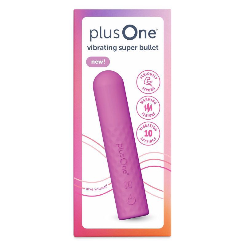 slide 2 of 8, plusOne Vibrating Super Bullet with Warming Heat Setting, 1 ct