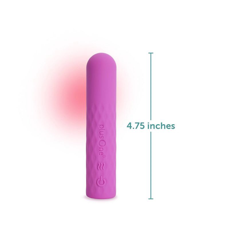 slide 4 of 8, plusOne Vibrating Super Bullet with Warming Heat Setting, 1 ct