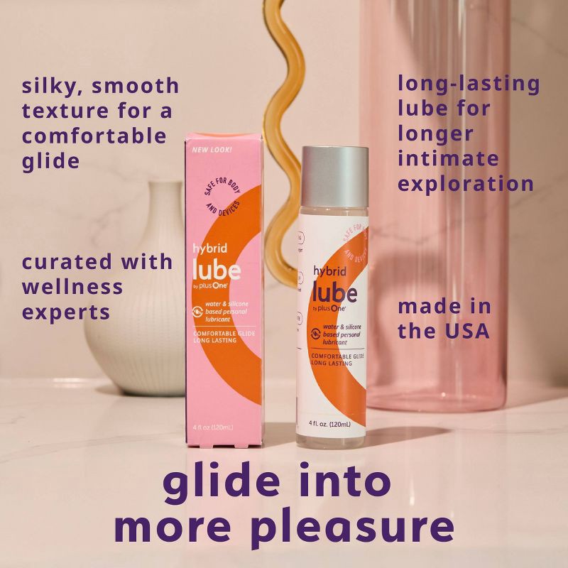 slide 2 of 9, plusOne Hybrid Lube - 4 fl oz, 4 fl oz