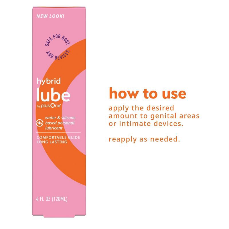 slide 4 of 9, plusOne Hybrid Lube - 4 fl oz, 4 fl oz