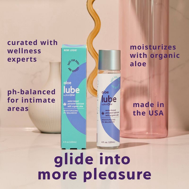 slide 2 of 9, plusOne Aloe Lube - 4 fl oz, 4 fl oz