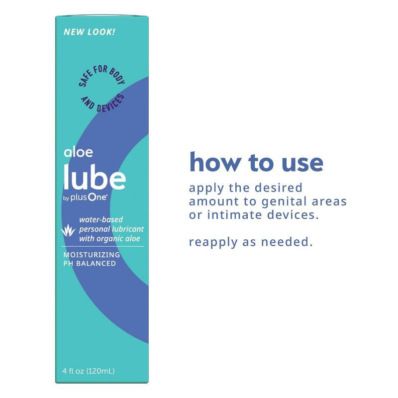 slide 4 of 9, plusOne Aloe Lube - 4 fl oz, 4 fl oz