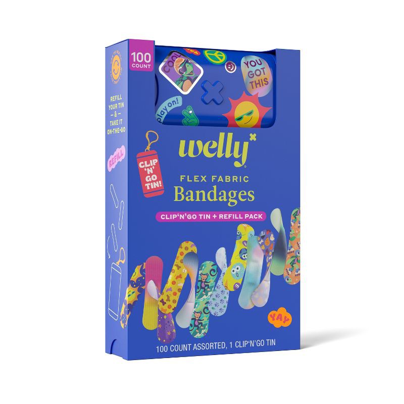 slide 6 of 6, Welly Clip 'N' Go Tin & Refill Pack, 1 ct