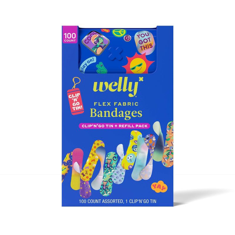 slide 1 of 6, Welly Clip 'N' Go Tin & Refill Pack, 1 ct