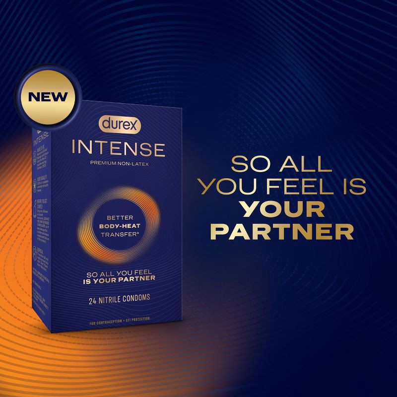slide 2 of 13, Durex Intense Premium Non-Latex Condoms - 24ct, 24 ct