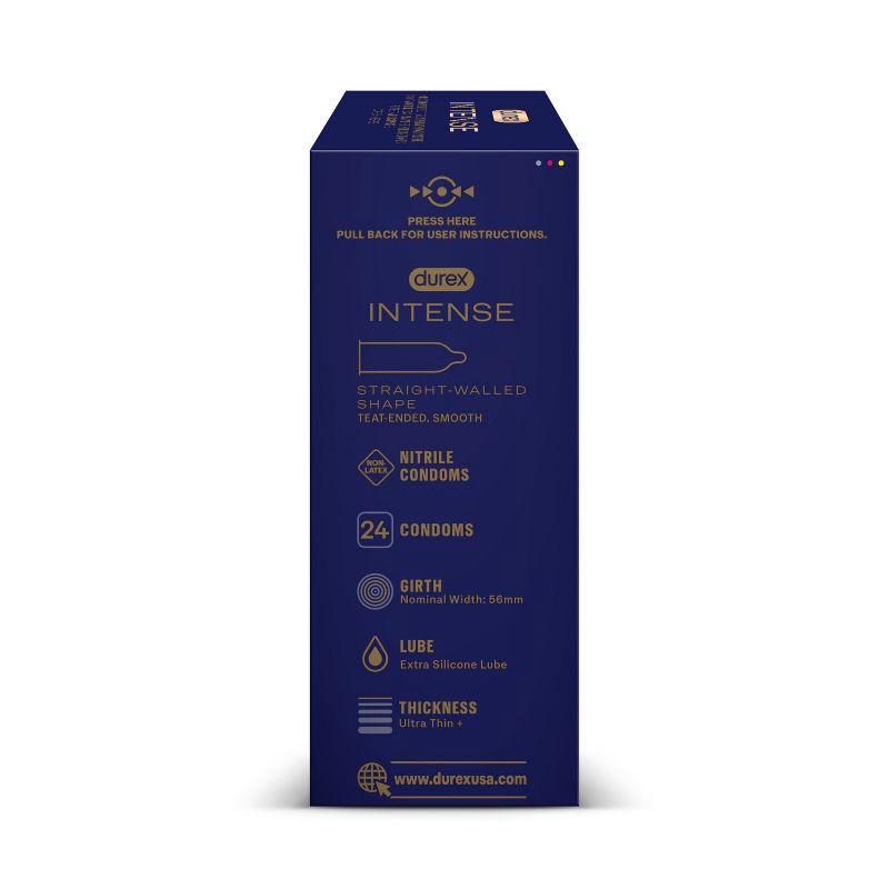 slide 12 of 13, Durex Intense Premium Non-Latex Condoms - 24ct, 24 ct