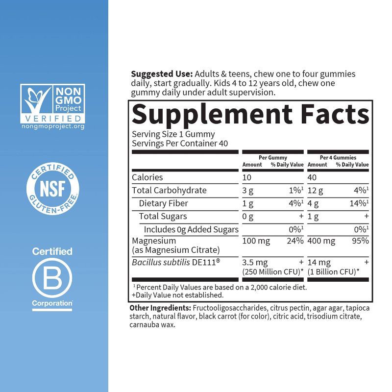 slide 5 of 6, Garden of Life Dr. Formulated Magnesium Vegan Gummies - 40ct, 40 ct