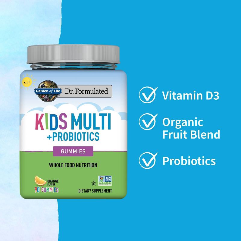 slide 2 of 6, Garden of Life Kids' Multivitamin Gummies with Probiotics - 90ct, 90 ct
