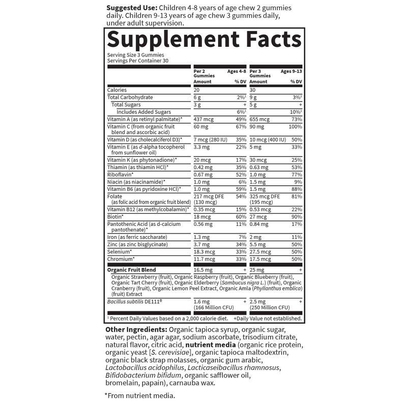 slide 3 of 6, Garden of Life Kids' Multivitamin Gummies with Probiotics - 90ct, 90 ct