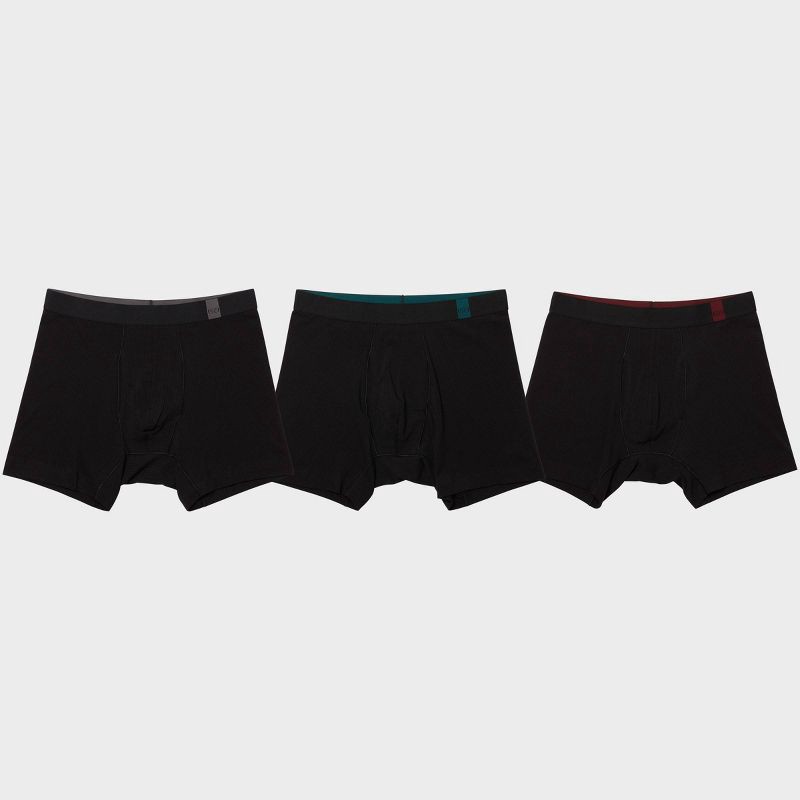 slide 1 of 6, Pair of Thieves Men's 3pk SuperiAir Boxer Briefs - Black L: Tagless, Ribbed, Full Waistband Elastic, 3 ct