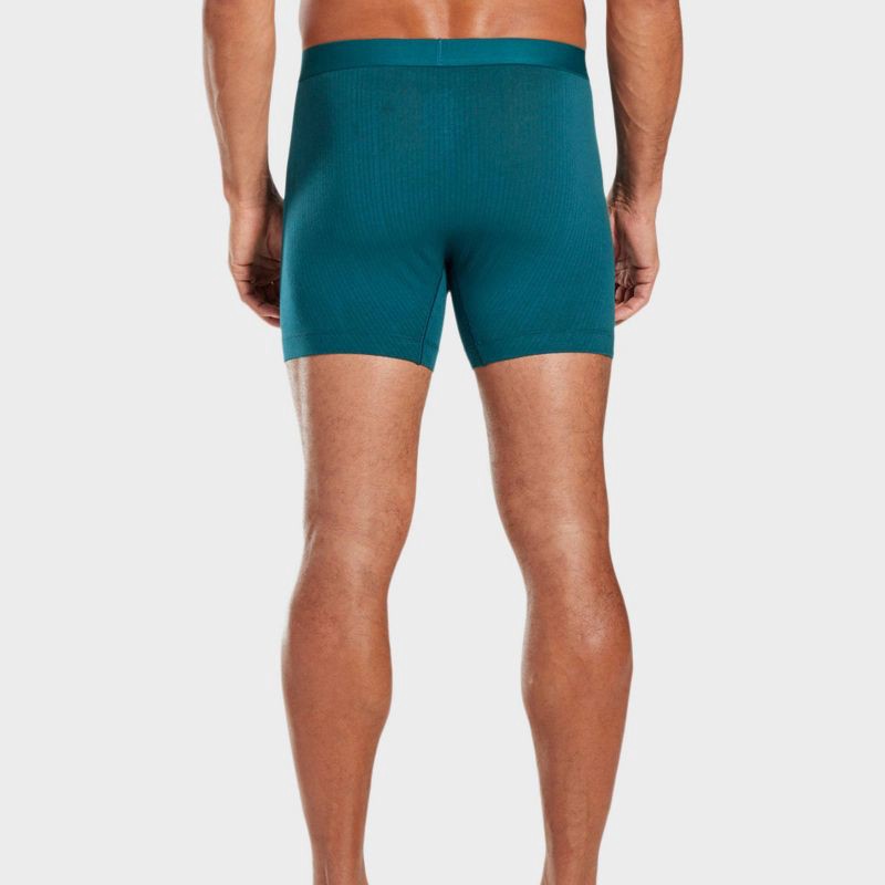 slide 5 of 5, Pair of Thieves Men's 3pk SuperiAir Boxer Briefs - Dark Teal Blue M: Tagless, Full Waistband Elastic, Knit Fabric, 3 ct