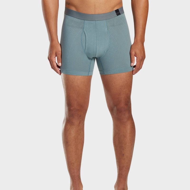 slide 2 of 5, Pair of Thieves Men's 3pk SuperiAir Boxer Briefs - Blue S: Cotton Blend, Tagless, Full Waistband Elastic, Flat Seams, 3 ct
