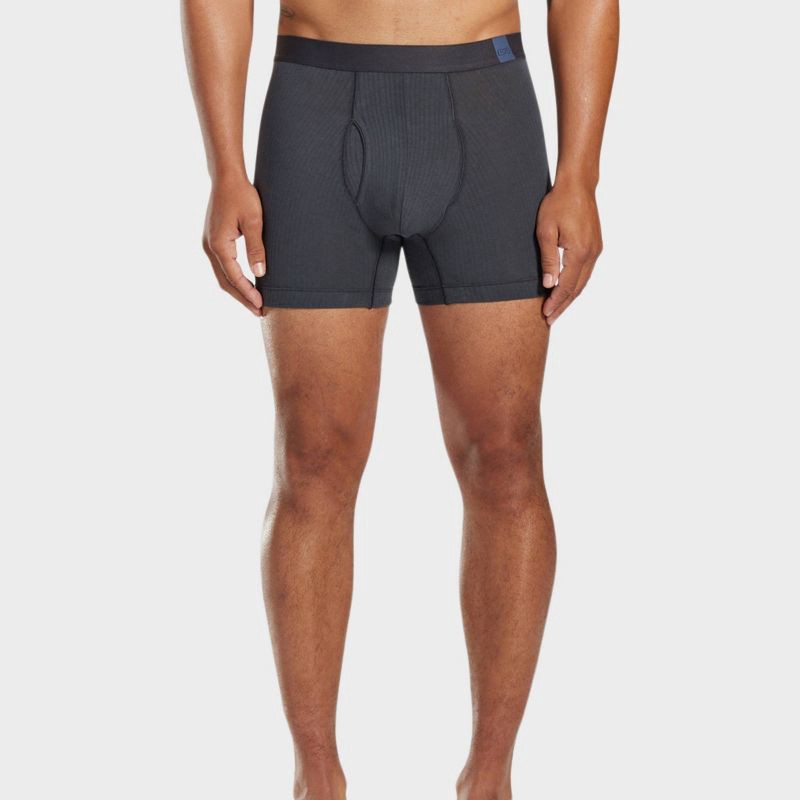 slide 3 of 6, Pair of Thieves Men's 3pk SuperiAir Boxer Briefs - Gray S: Cotton Blend, Seamless, Tagless, Full Waistband Elastic, Knit Fabric, 3 ct