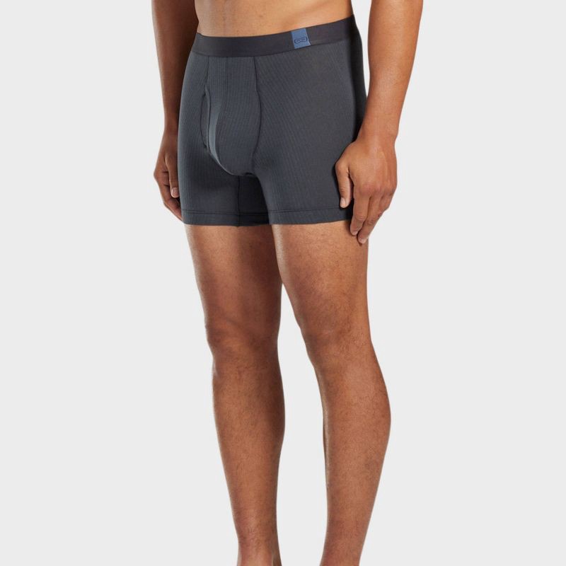 slide 4 of 6, Pair of Thieves Men's 3pk SuperiAir Boxer Briefs - Gray M: Cotton Blend, Seamless, Tagless, Full Waistband Elastic, Medium, 3 ct