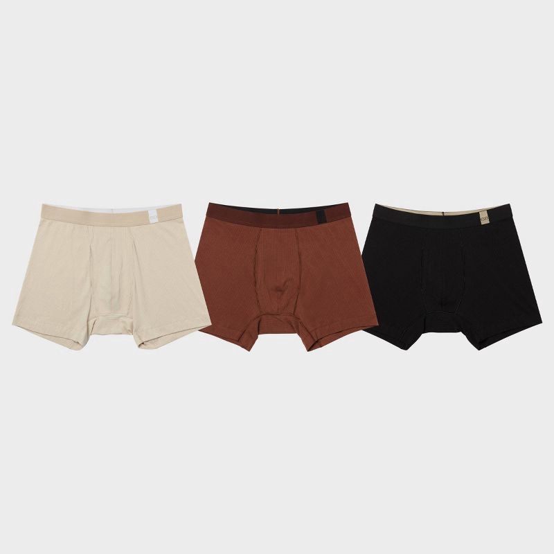 slide 1 of 5, Pair of Thieves Men's 3pk SuperiAir Boxer Briefs - Brown M: Cotton Blend, Tagless, Flat Seams, Elastic Waistband, Machine Washable, 3 ct
